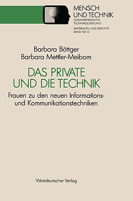 E-Book (pdf) Das Private und die Technik von Barbara Mettler-Meibom