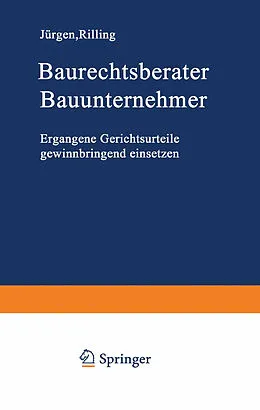 E-Book (pdf) Baurechtsberater Bauunternehmer von Jürgen Rilling