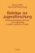 E-Book (pdf) Beiträge zur Jugendforschung von Barbara Hille, Burkhard Roeder