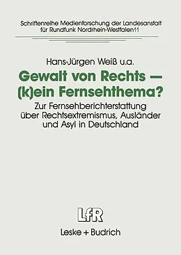 E-Book (pdf) Gewalt von Rechts  (k)ein Fernsehthema? von Hans-Jürgen Weiß