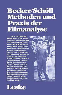 E-Book (pdf) Methoden und Praxis der Filmanalyse von Wolfgang Becker, Norbert Schöll