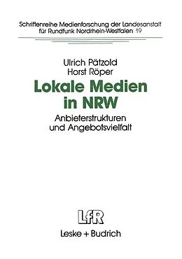 E-Book (pdf) Lokale Medien in NRW von Ulrich Pätzold, Horst Röper