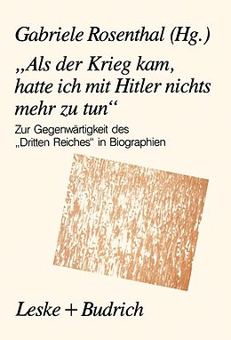 E-Book (pdf) Als der Krieg kam, hatte ich mit Hitler nichts mehr zu tun von 