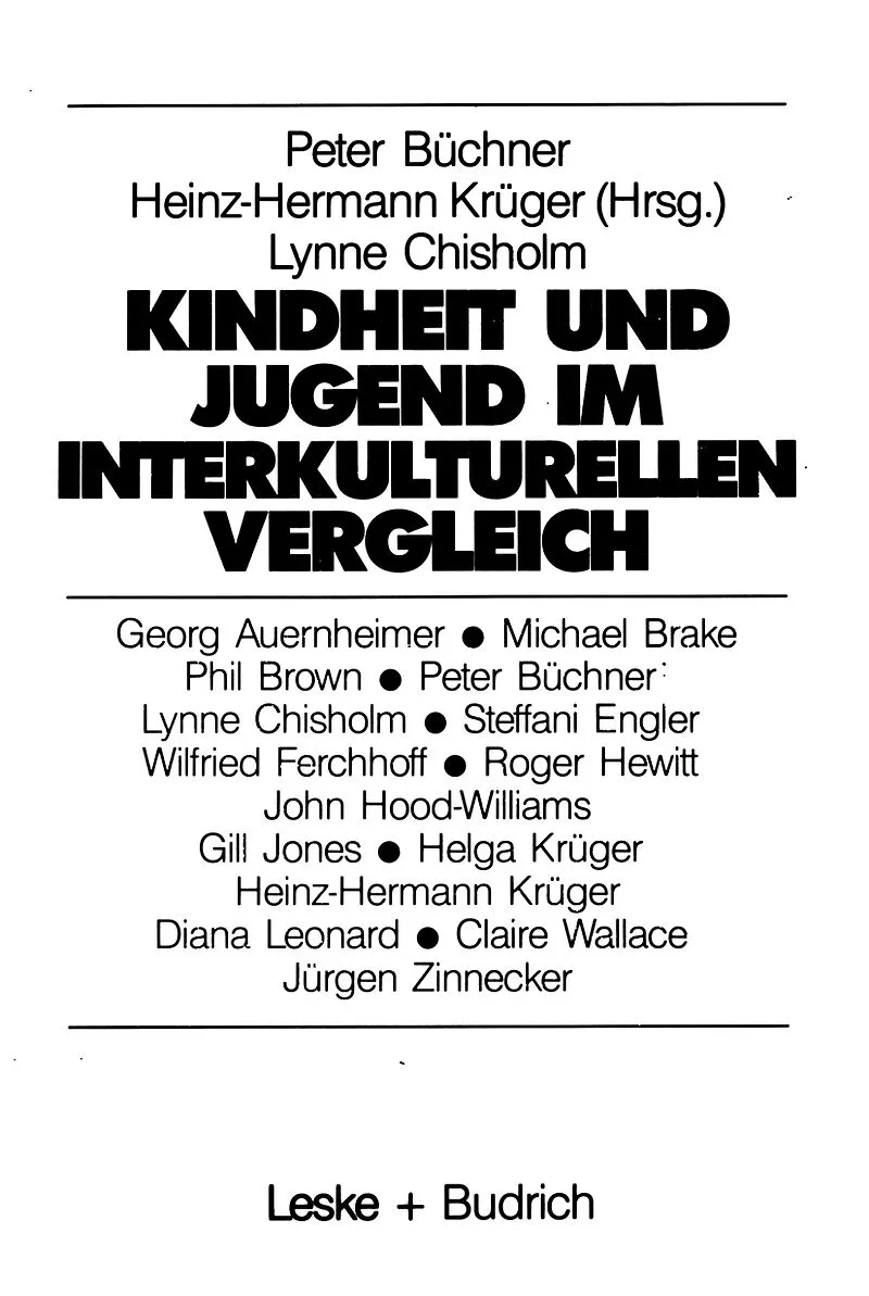 Kindheit und Jugend im interkulturellen Vergleich
