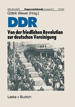 Kartonierter Einband DDR  Von der friedlichen Revolution zur deutschen Vereinigung von 