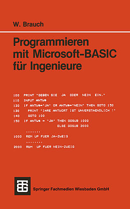 E-Book (pdf) Programmieren mit Microsoft-BASIC für Ingenieure von Wolfgang Brauch