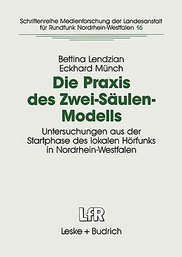 E-Book (pdf) Die Praxis des Zwei-Säulen-Modells von Bettina Lendzian, Eckhard Münch