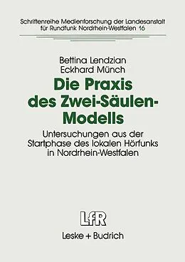 E-Book (pdf) Die Praxis des Zwei-Säulen-Modells von Bettina Lendzian, Eckhard Münch