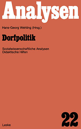 Kartonierter Einband Dorfpolitik von Hans-Georg Wehling