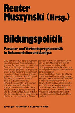 E-Book (pdf) Bildungspolitik von Lutz-Rainer Reuter