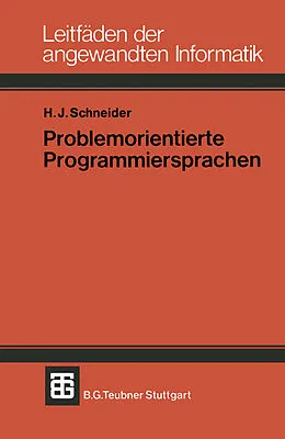 E-Book (pdf) Problemorientierte Programmiersprachen von Hans Jürgen Schneider