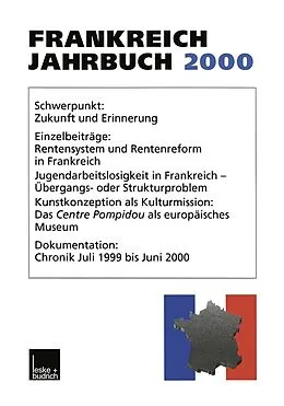 E-Book (pdf) Frankreich-Jahrbuch 2000 von Marieluise Christadler, Ingo Kolboom, Adolf Kimmel