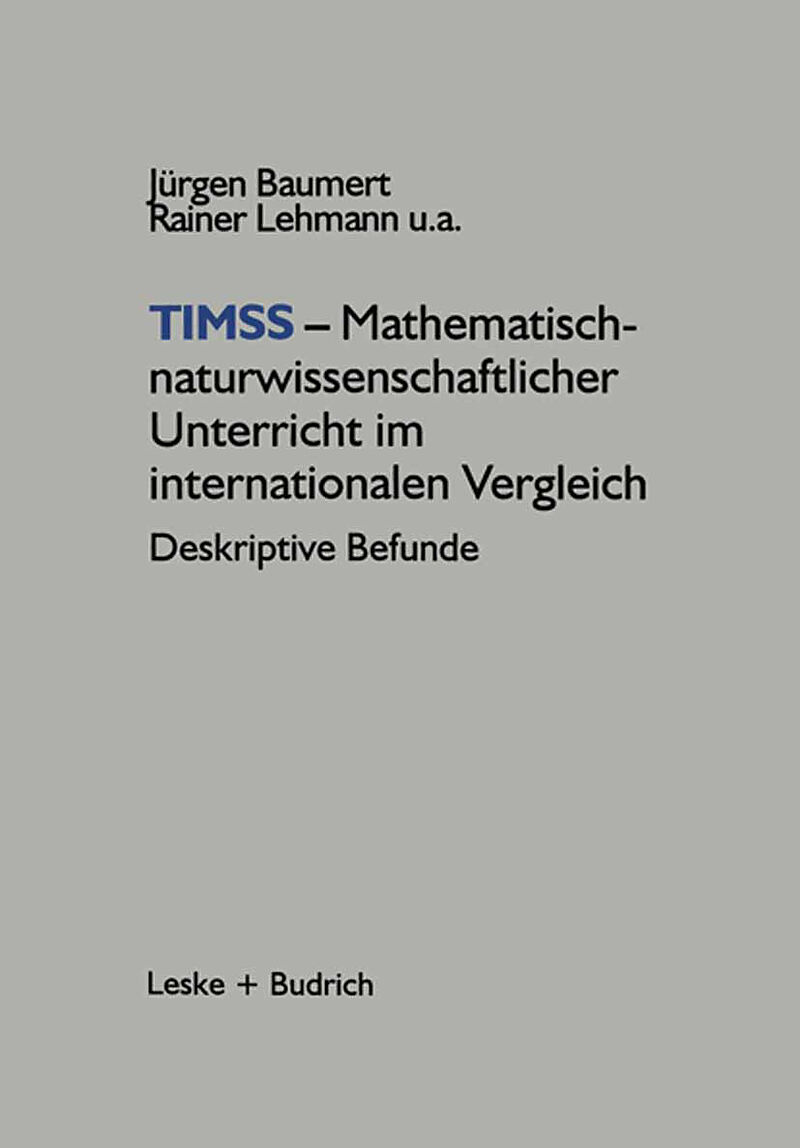 TIMSS  Mathematisch-naturwissenschaftlicher Unterricht im internationalen Vergleich