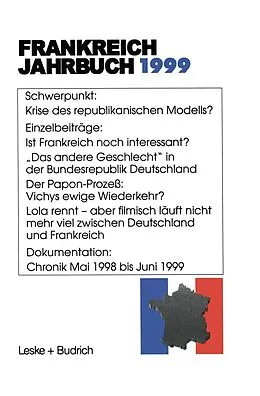 E-Book (pdf) Frankreich-Jahrbuch 1999 von Lothar Albertin, Wolfgang Asholt, Hans Manfred Bock
