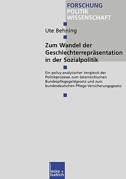 E-Book (pdf) Zum Wandel der Geschlechterrepräsentationen in der Sozialpolitik von Ute Behning