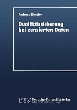 E-Book (pdf) Qualitätssicherung bei zensierten Daten von 