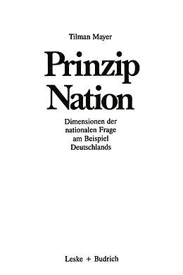 E-Book (pdf) Prinzip Nation von Tilman Mayer