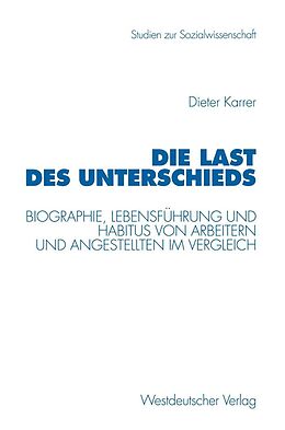 E-Book (pdf) Die Last des Unterschieds von Dieter Karrer