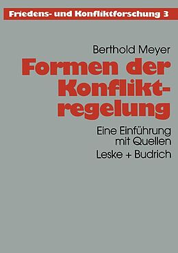 E-Book (pdf) Formen der Konfliktregelung von Berthold Meyer