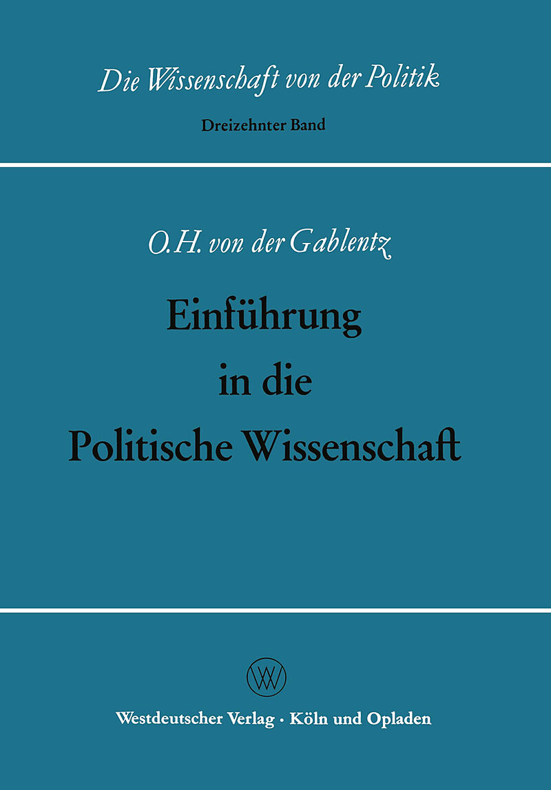 Einführung in die Politische Wissenschaft