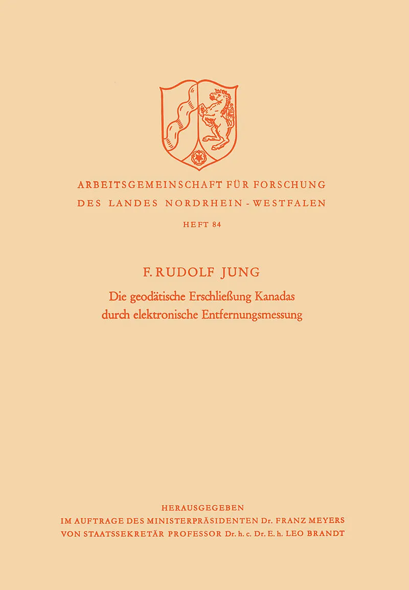 Die geodätische Erschließung Kanadas durch elektronische Entfernungsmessung