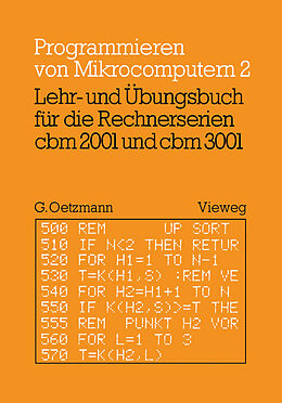 Kartonierter Einband Lehr- und Übungsbuch für die Rechnerserien cbm 2001 und cbm 3001 von Gerhard Oetzmann