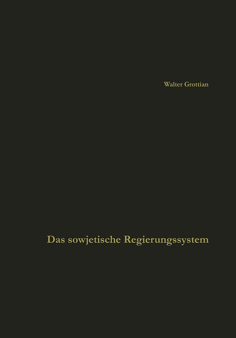 Das sowjetische Regierungssystem