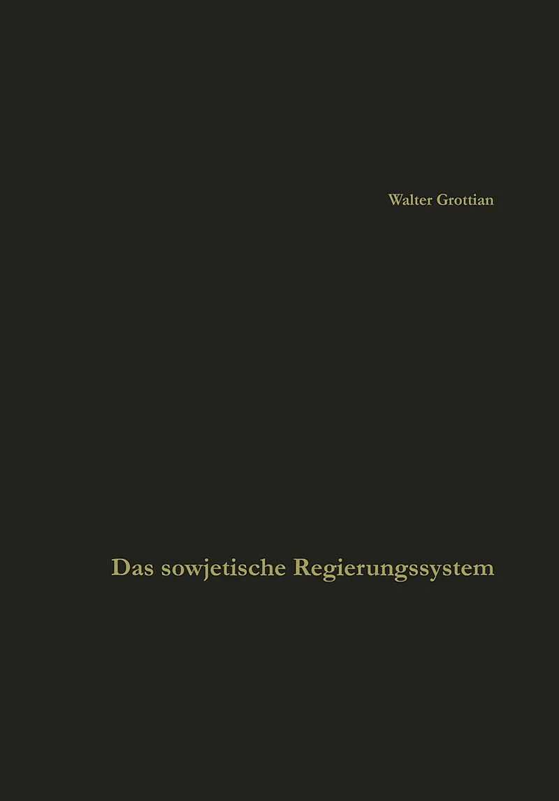 Das sowjetische Regierungssystem