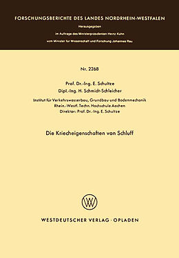 E-Book (pdf) Die Kriecheigenschaften von Schluff von Edgar Schultze