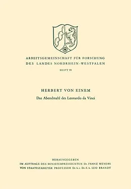 E-Book (pdf) Das Abendmahl des Leonardo da Vinci von Herbert von Einem