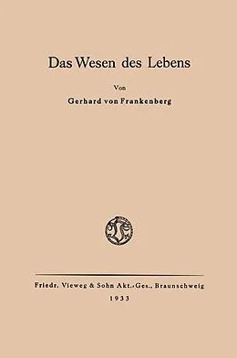 E-Book (pdf) Das Wesen des Lebens von Gerhard von Frankenberg