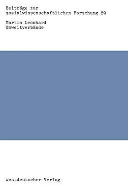 E-Book (pdf) Umweltverbände von Martin Leonhard