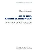 E-Book (pdf) Staat und Arbeitsbeziehungen von Klaus Armingeon
