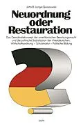 E-Book (pdf) Neuordnung oder Restauration? von Jutta-B. Lange-Quassowski