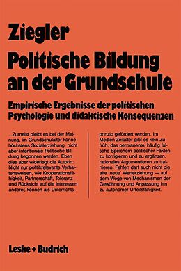 E-Book (pdf) Politische Bildung an der Grundschule von Ingrid Ziegler