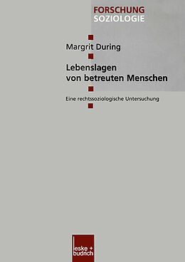 E-Book (pdf) Lebenslagen von betreuten Menschen von Margrit During