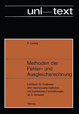 Kartonierter Einband Methoden der Fehler- und Ausgleichsrechnung von Rudolf Ludwig