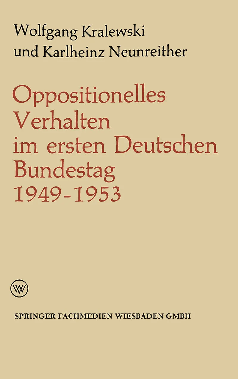 Oppositionelles Verhalten im ersten Deutschen Bundestag (19491953)