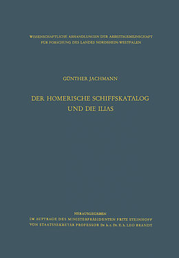 Kartonierter Einband Der homerische Schiffskatalog und die Ilias von Günther Jachmann