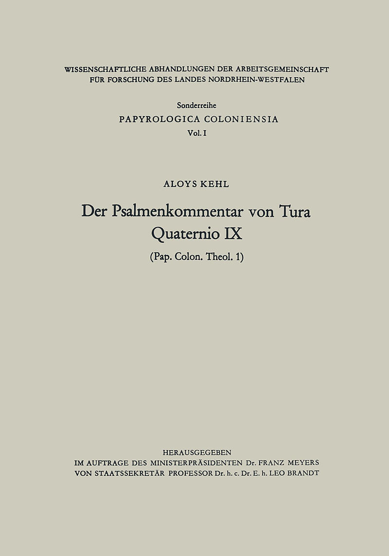 Der Psalmenkommentar von Tura