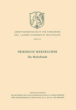 Kartonierter Einband Die Bischofsstadt von Friedrich Merzbacher