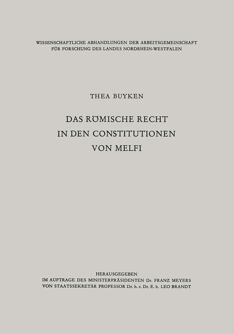 Das römische Recht in den Constitutionen von Melfi