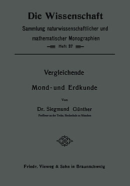 Kartonierter Einband Vergleichende Mond- und Erdkunde von Siegmund Günther