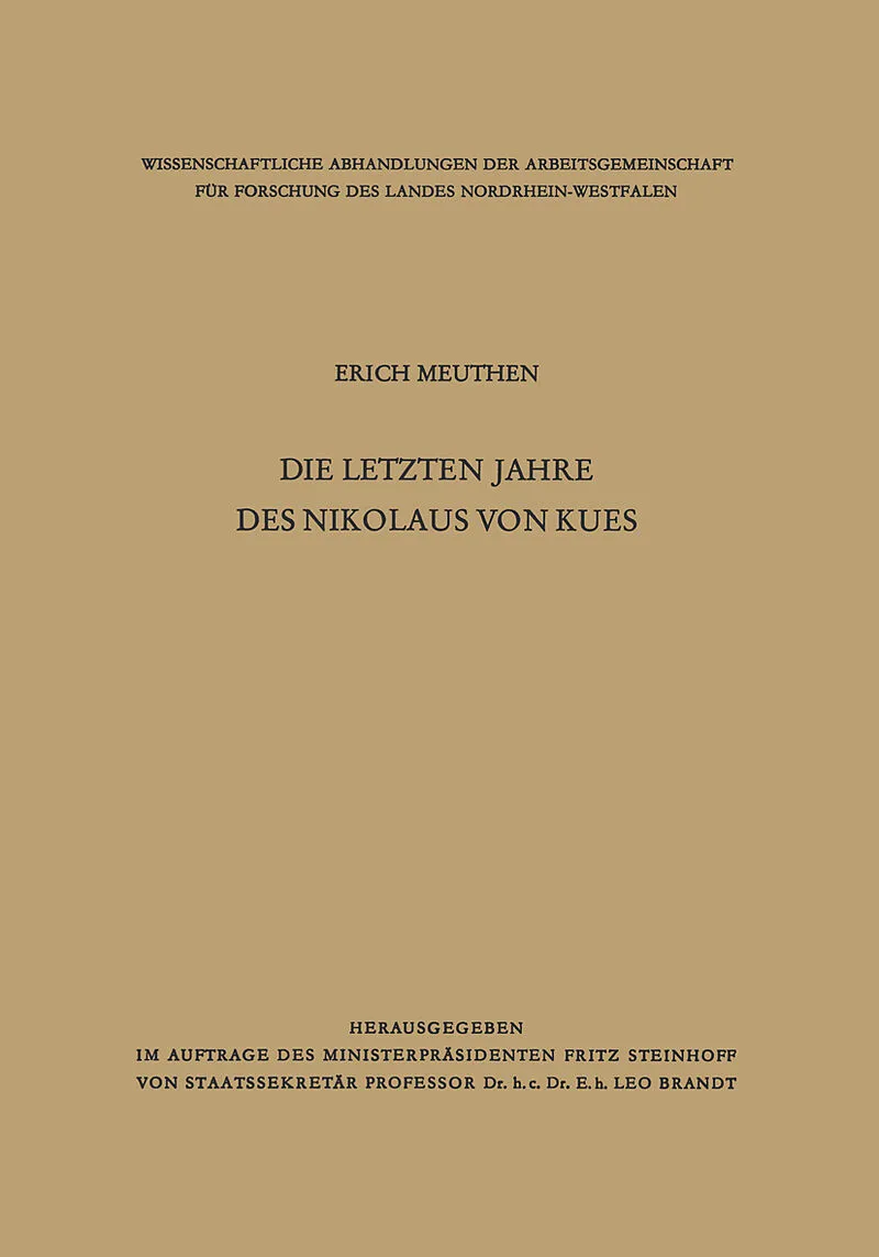 Die letzten Jahre des Nikolaus von Kues