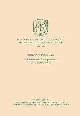 E-Book (pdf) Zum Problem des Staatenpluralismus in der modernen Welt von Theodor Schieder