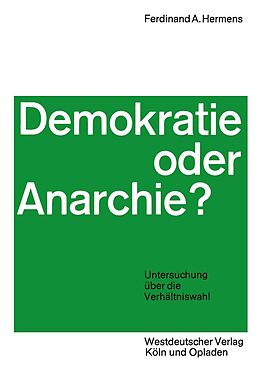 E-Book (pdf) Demokratie oder Anarchie? von Ferdinand Aloys Hermens