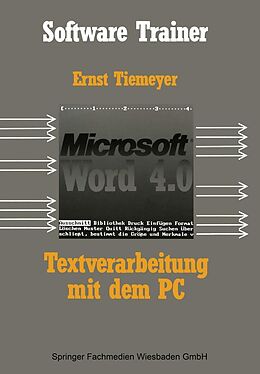 E-Book (pdf) Textverarbeitung mit Microsoft Word 4.0 auf dem PC von Ernst Tiemeyer