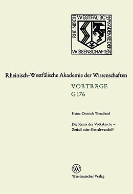 E-Book (pdf) Die Krisis der Volkskirche  Zerfall oder Gestaltwandel? von Heinz-Dietrich Wendland