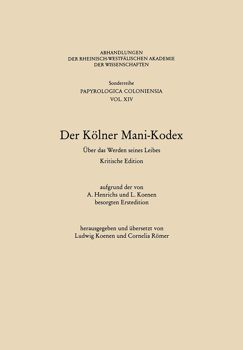 Der Kölner Mani-Kodex
