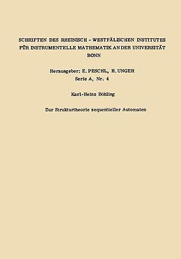 E-Book (pdf) Zur Strukturtheorie sequentieller Automaten von Karl Heinz Böhling